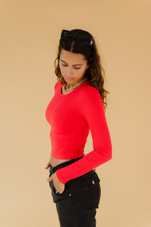 Red Hot Ribbed Top